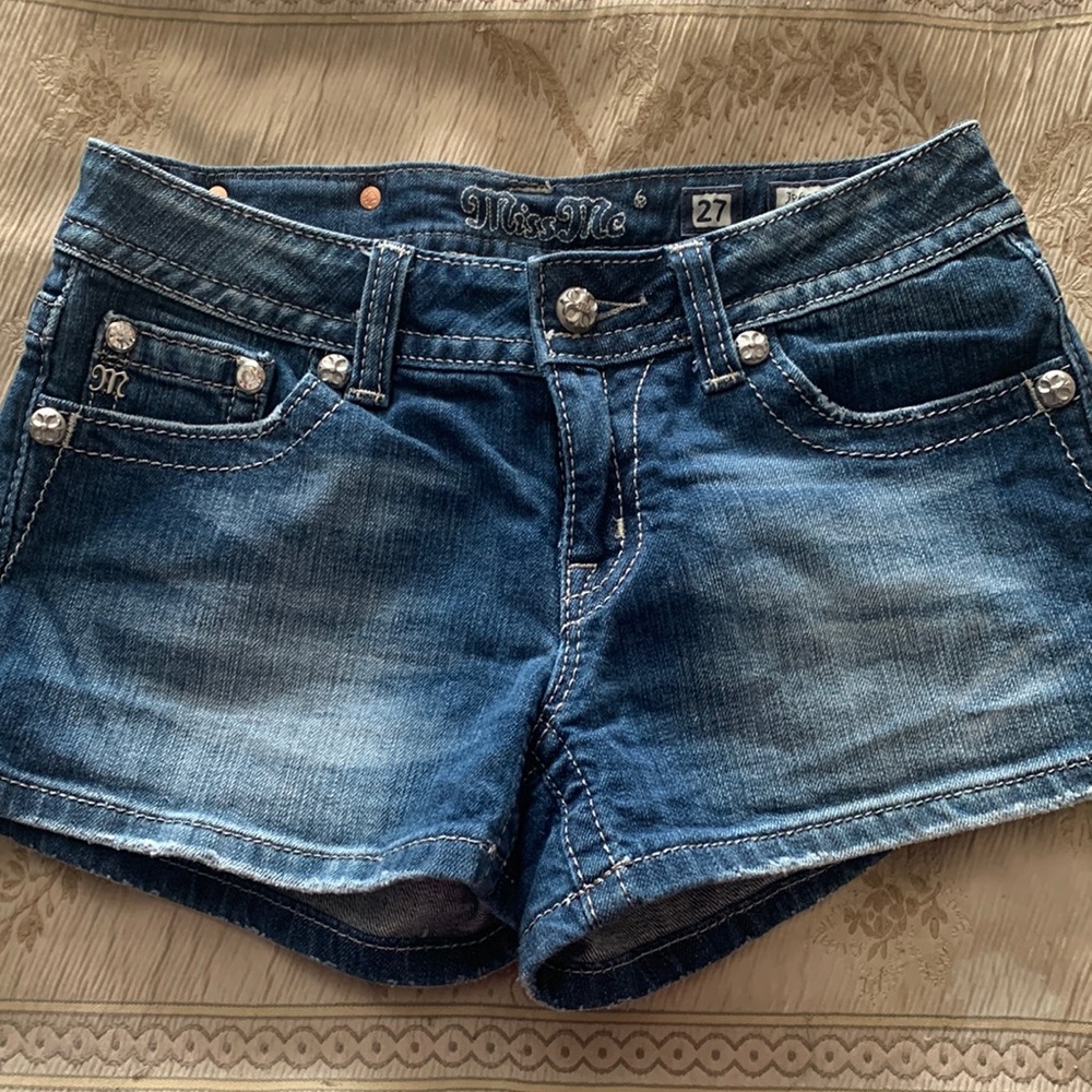 Miss Me rhinestone shorts